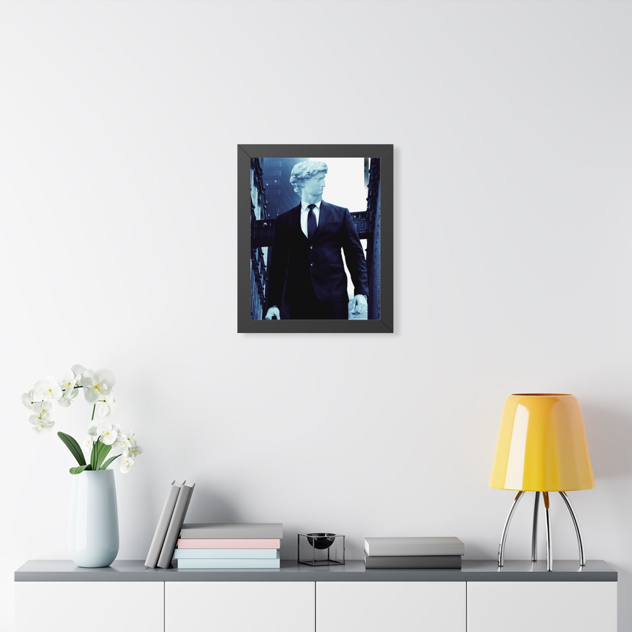 Statue Man Framed Vertical Poster | Premium Matte Art for Home or Office | Perfect Gift for Art Lovers | Modern Design