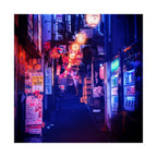 Japanese City Punk FX Poster Print - Neon Cyberpunk Alley Art