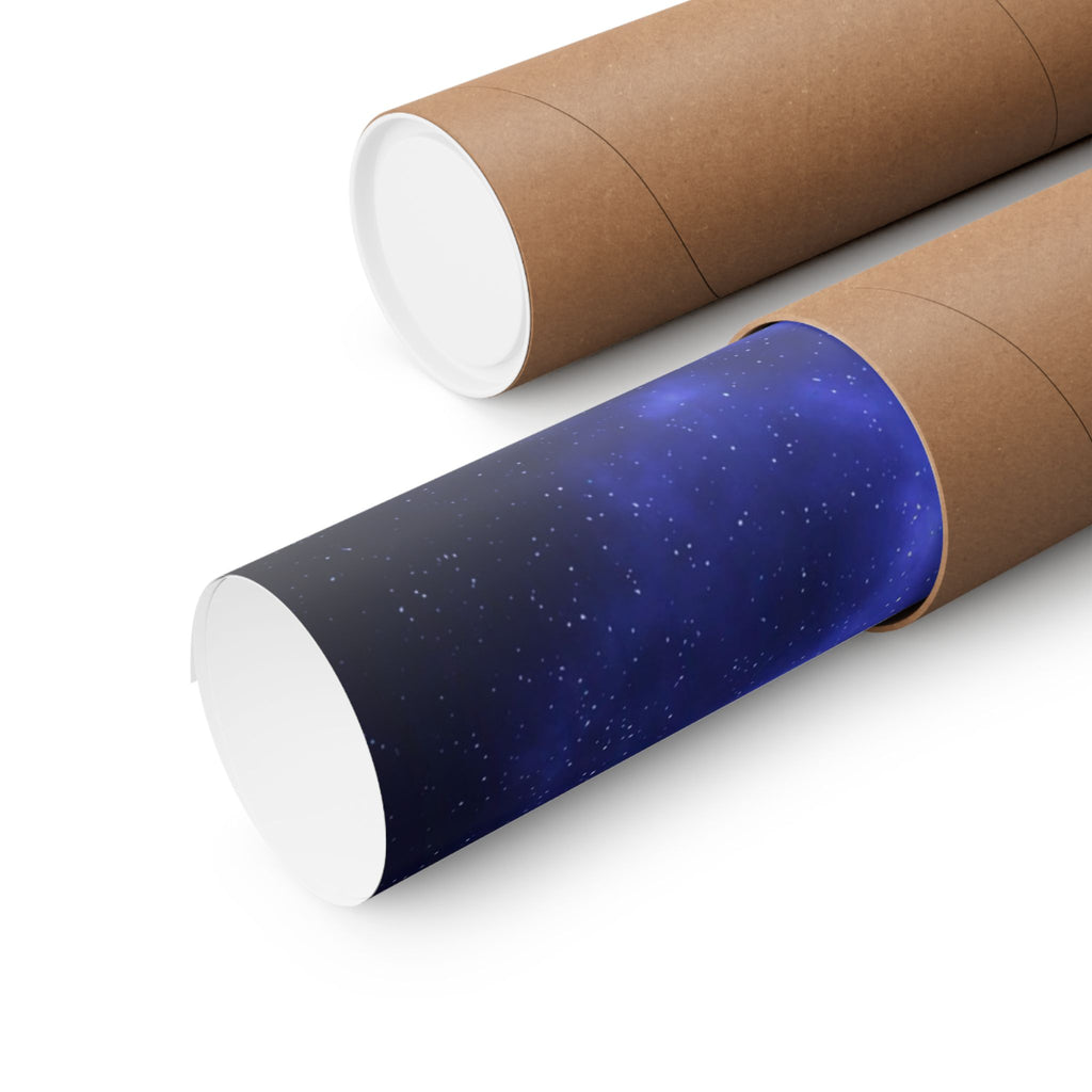 Cosmic Frosted City Skyline Poster Print - Galactic Cityscape