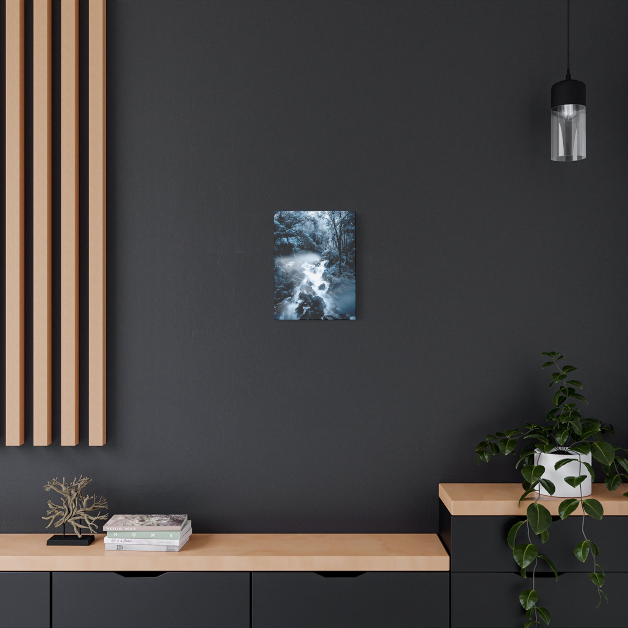 Frozen Forest Canvas Wall Art - Winter Wonderland Nature Decor