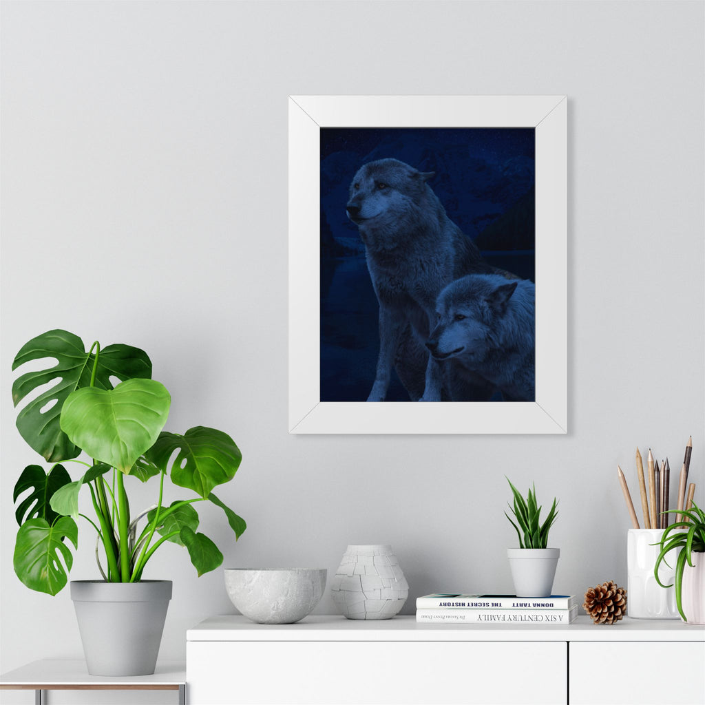 Wolf Pack Framed Vertical Poster - Premium Matte Art for Nature Lovers - Perfect Wall Decor for Home & Office