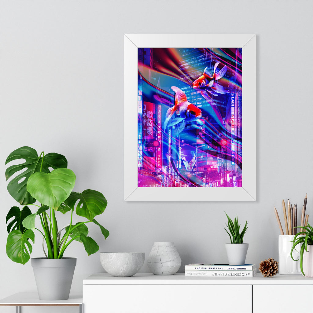 Japanese City Punk FX.2 Koi Attack Poster - Cybernetic Koi Special Edition