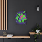 90s Paranoia Canvas Wall Art - Grunge Glitch Trippy Decor