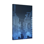 City Lights Canvas Wall Art - Neon Cyberpunk Cityscape Decor