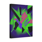 90s Paranoia Canvas Wall Art - Grunge Glitch Trippy Decor