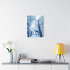 Cosmic Deer Canvas Wall Art - Celestial Animal Decor