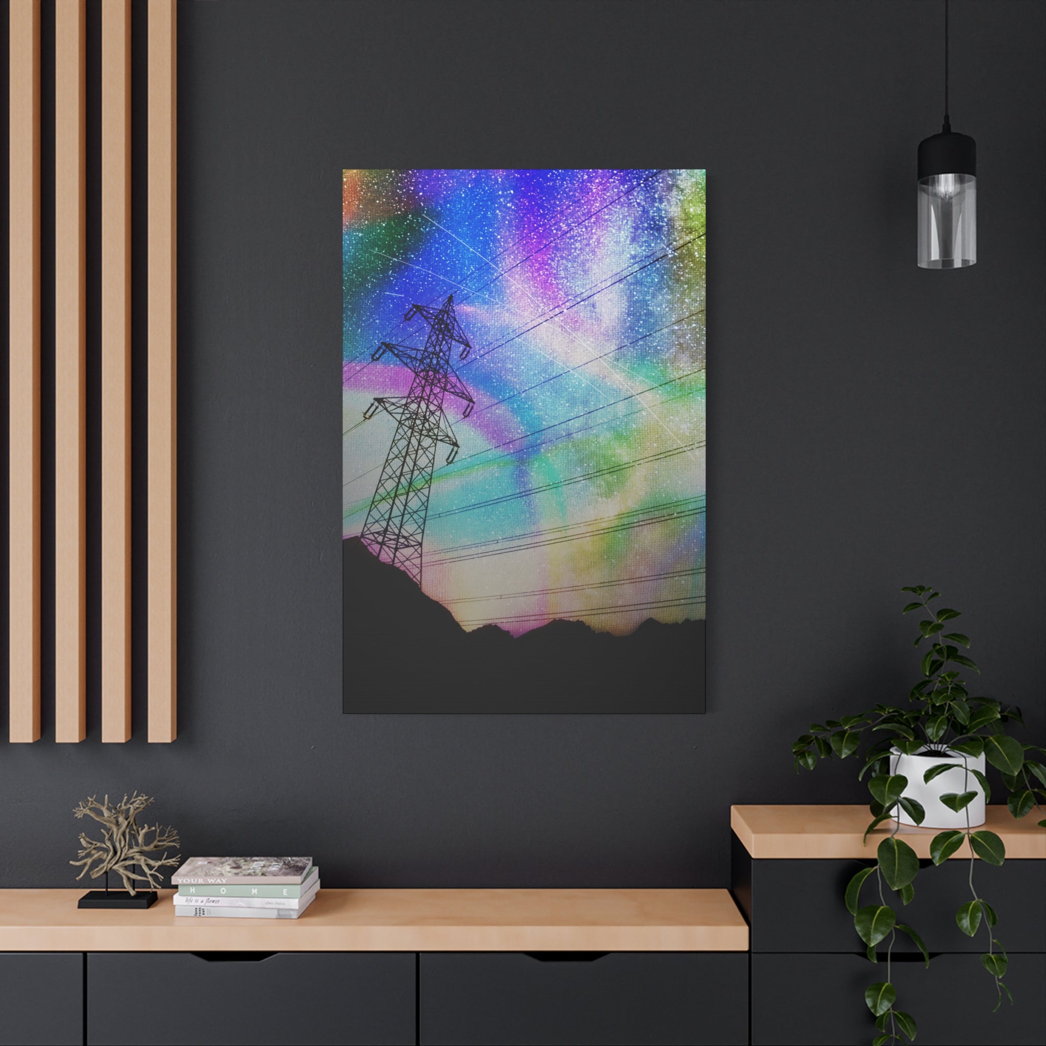 Solar Storm Canvas Wall Art - Vibrant Abstract Nebula Decor