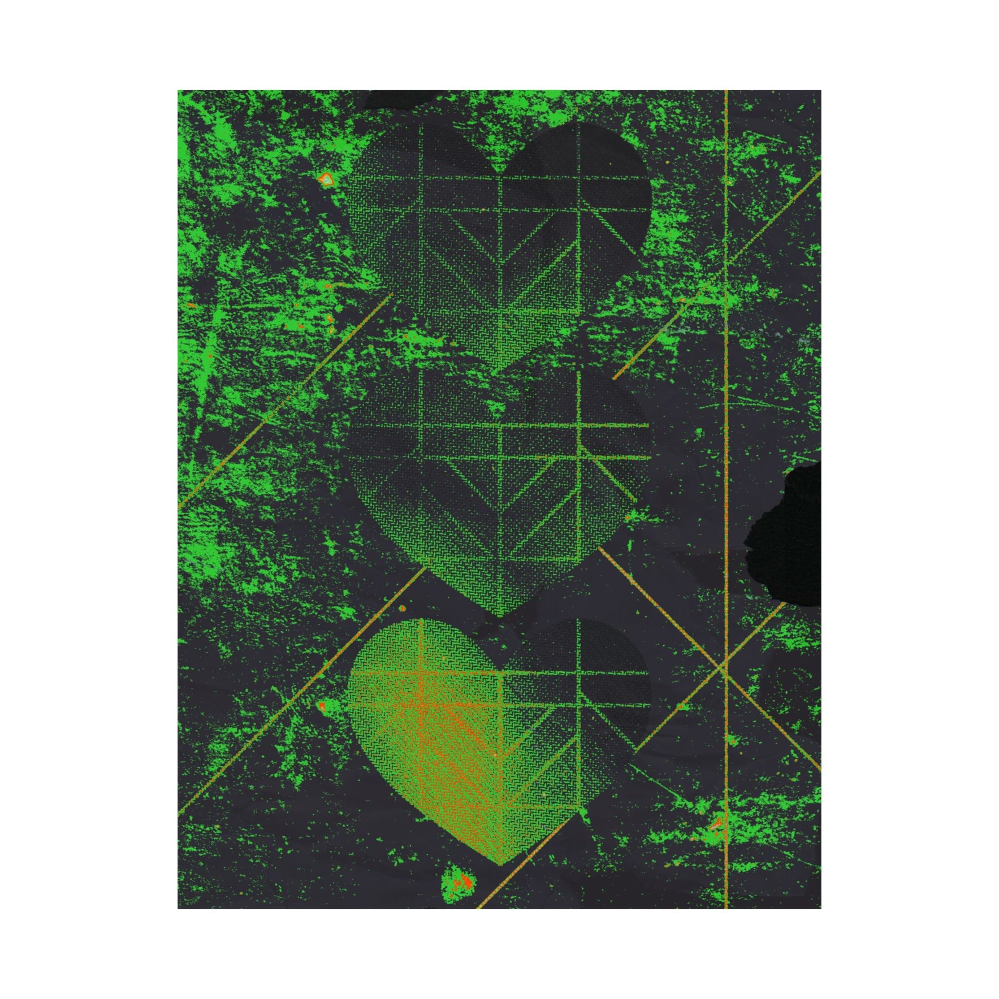Retro Three Hearts Poster - Level One 8-Bit Gamer Art Print