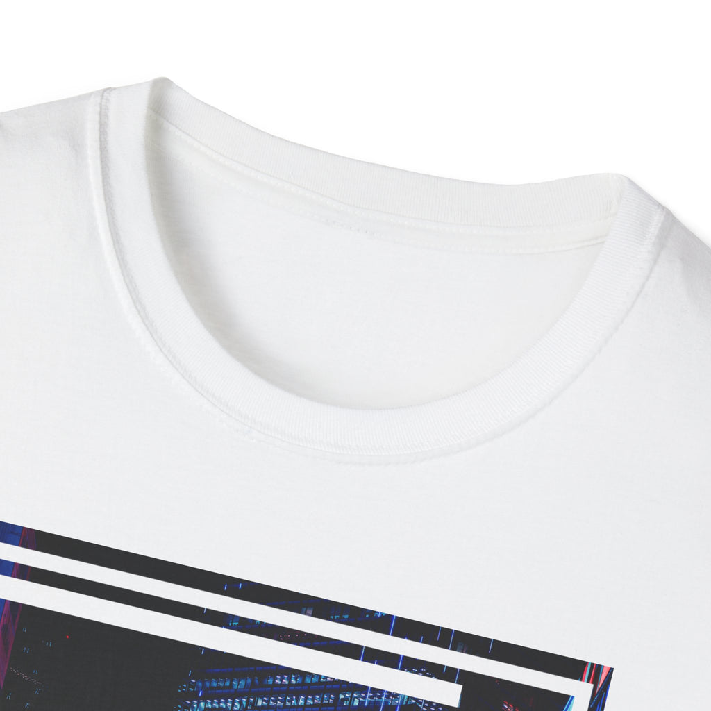 Japanese City Punk Koi Attack Graphic Tee - Neon Cyberpunk Shirt