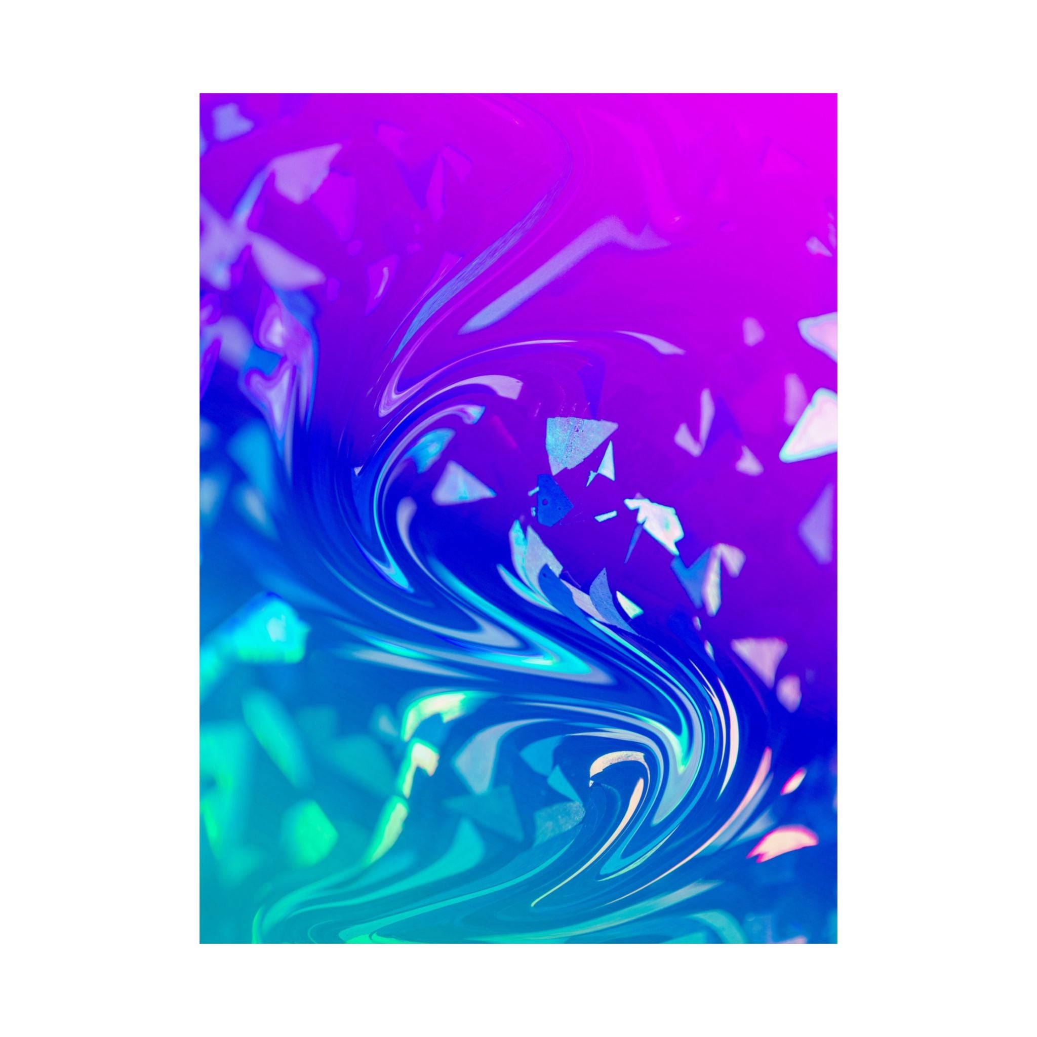Trippy Holographic Matte Poster Print