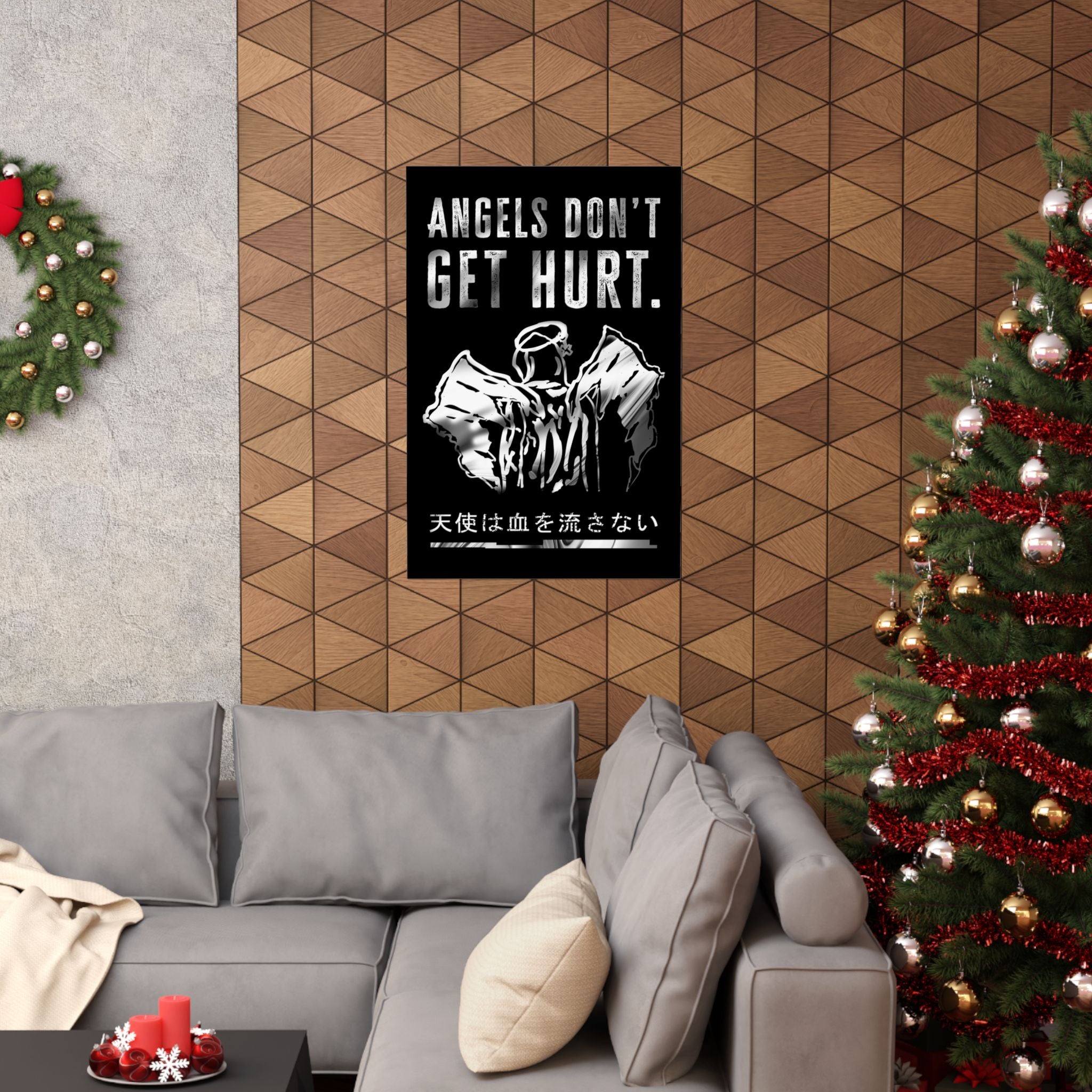 Angels Don't Get Hurt Poster - Grunge Angel Art Print