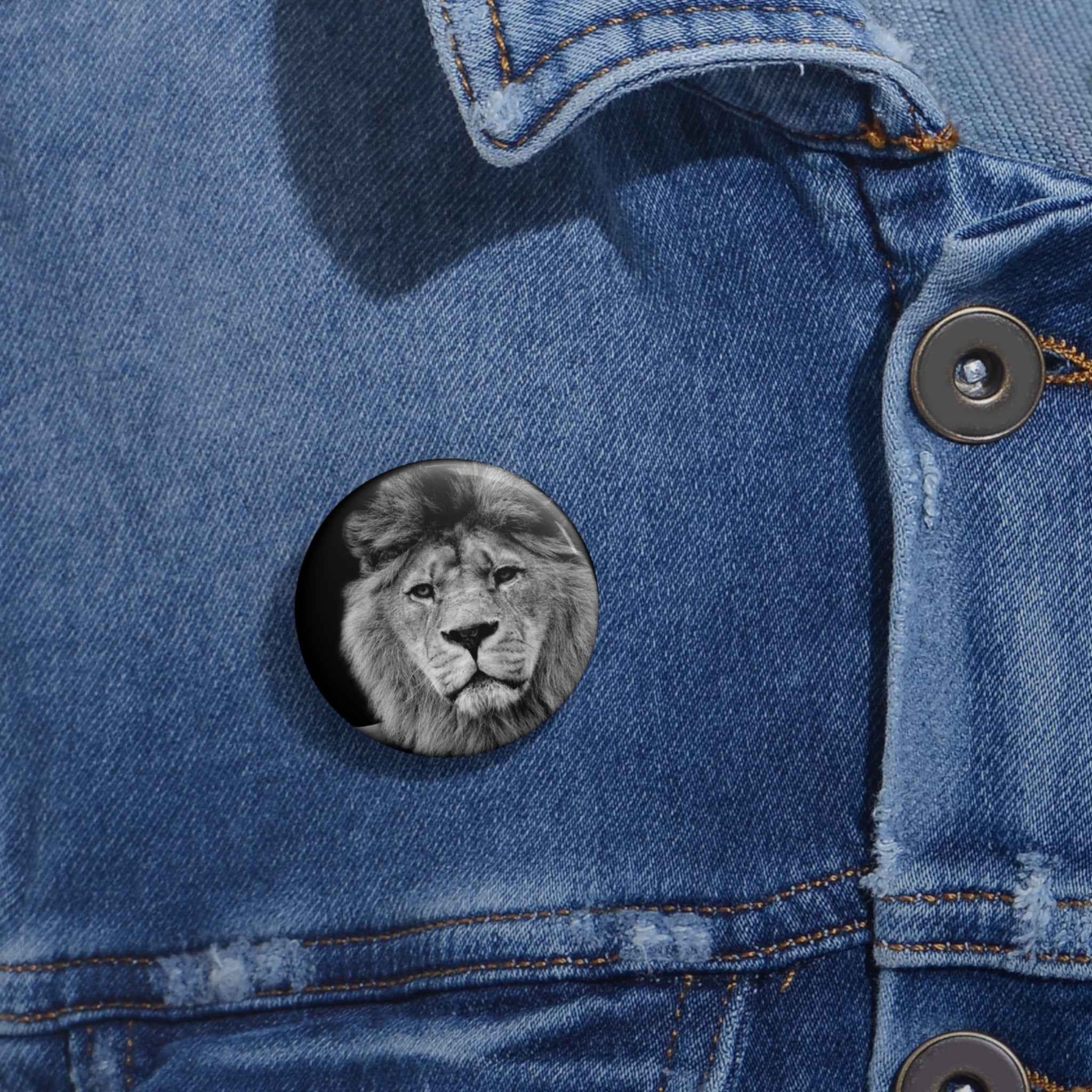 Lion in a Suit Pin - Business Animal Art Button