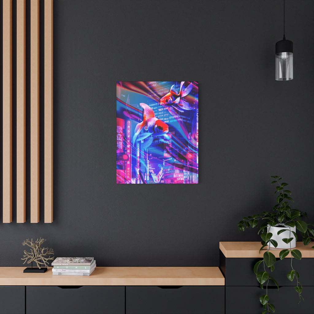 Japanese Punk FX.2 Koi Fish Canvas Art - Special Edition Zen Garden Decor