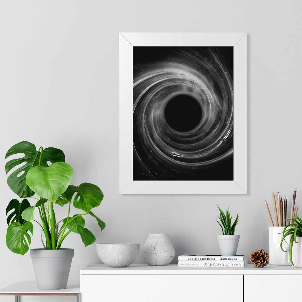 Black Hole Framed Poster - Cosmic Space Wall Art