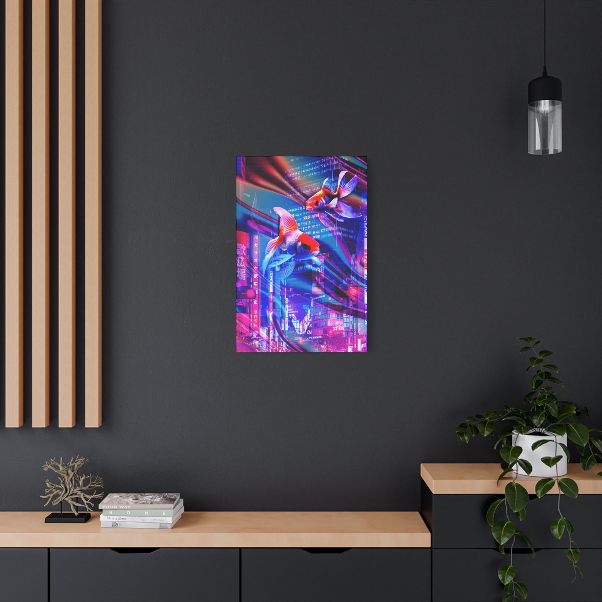 Japanese City Punk Special Edition Canvas Wall Art - Neon Japan Street