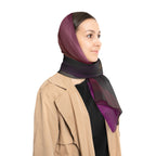 Moody Plum Ink Scarf - Dark Academia Purple Art Shawl