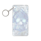 Blue Flame Skull Keychain - Gothic Fire Acrylic Charm