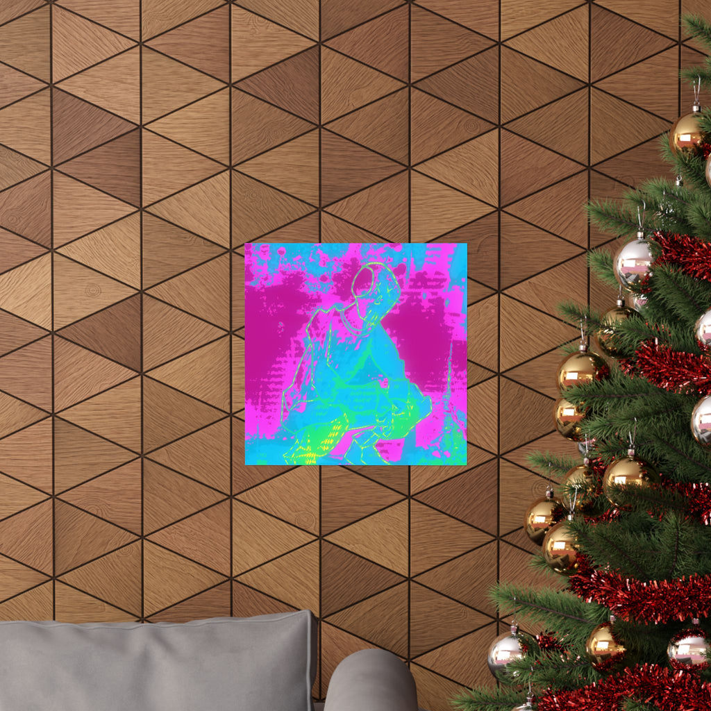Melted Zone Poster - Surreal Melting Abstract Art Print