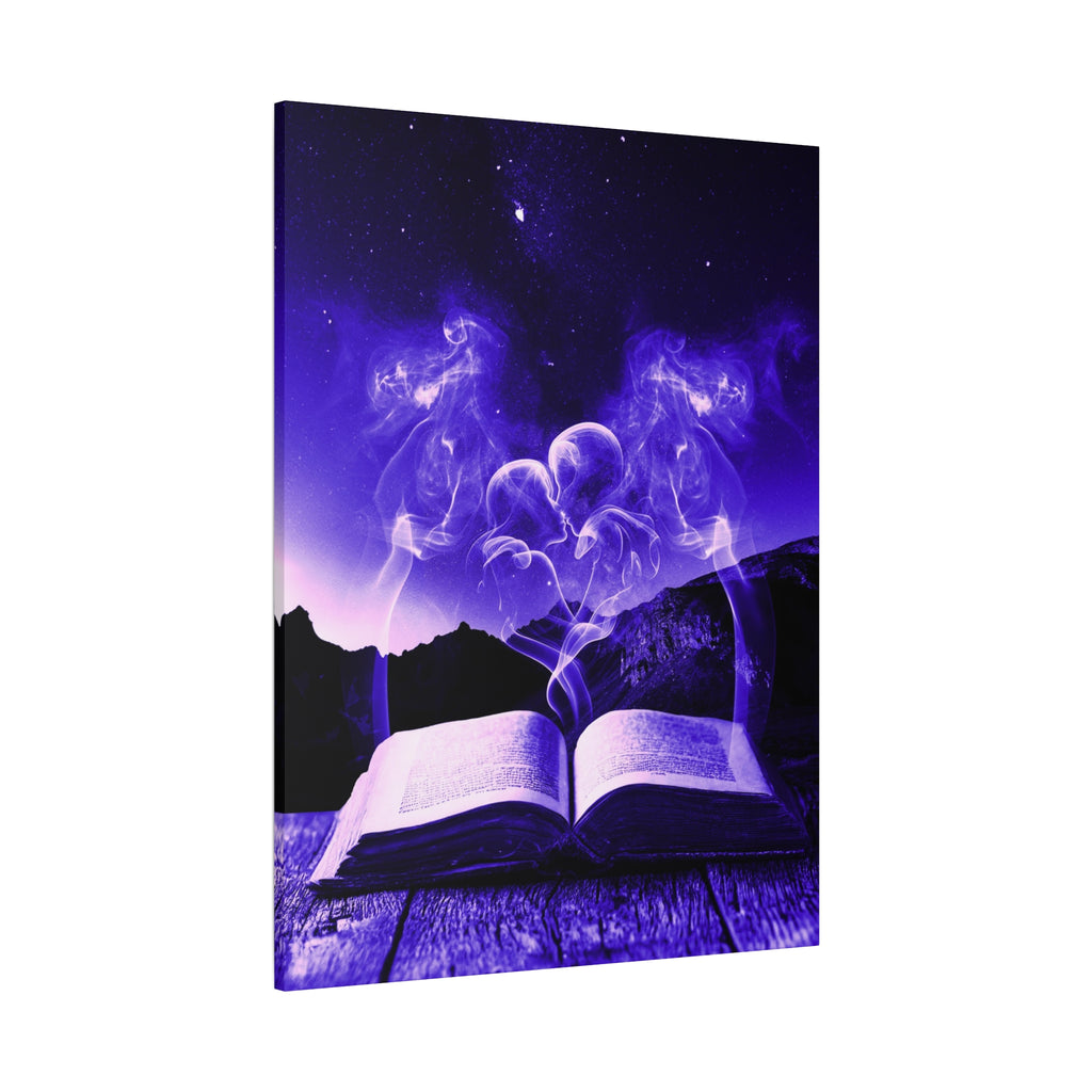 Magic Book Love Spell Canvas Wall Art - Witchy Fantasy Decor