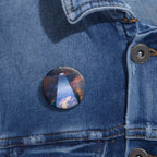 Space Lizards Pin - Lizard Ufo Art Button
