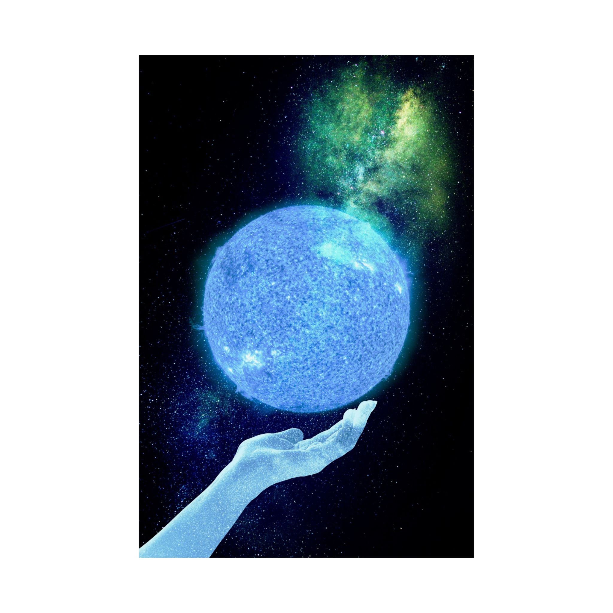 Solar Hand Poster - Abstract Spiritual Cosmic Art Print