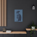 Grey Tabby Cat Canvas Wall Art - Cute Pet Portrait Decor