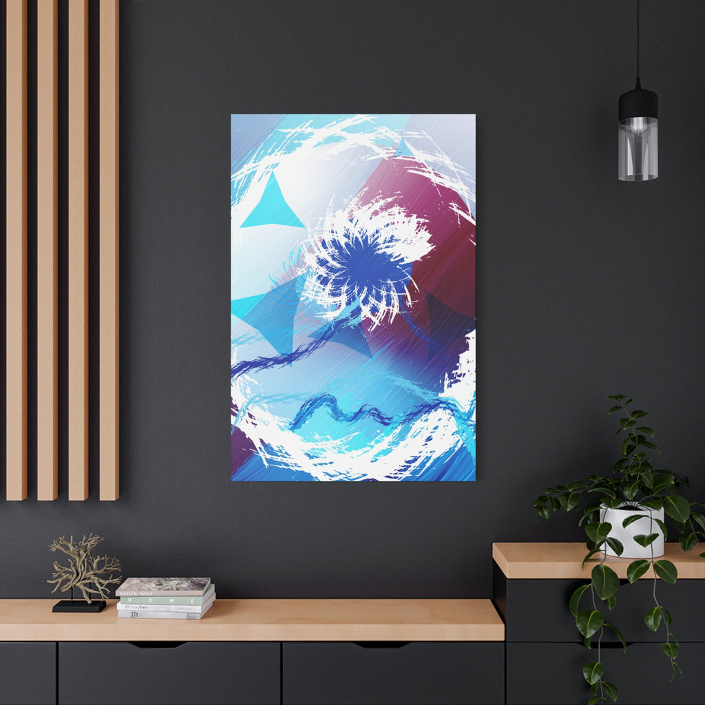 Geometry Portal Canvas Wall Art - Abstract Geometric Sci-Fi Decor