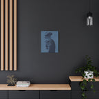 Grey Tabby Cat Canvas Wall Art - Cute Pet Portrait Decor
