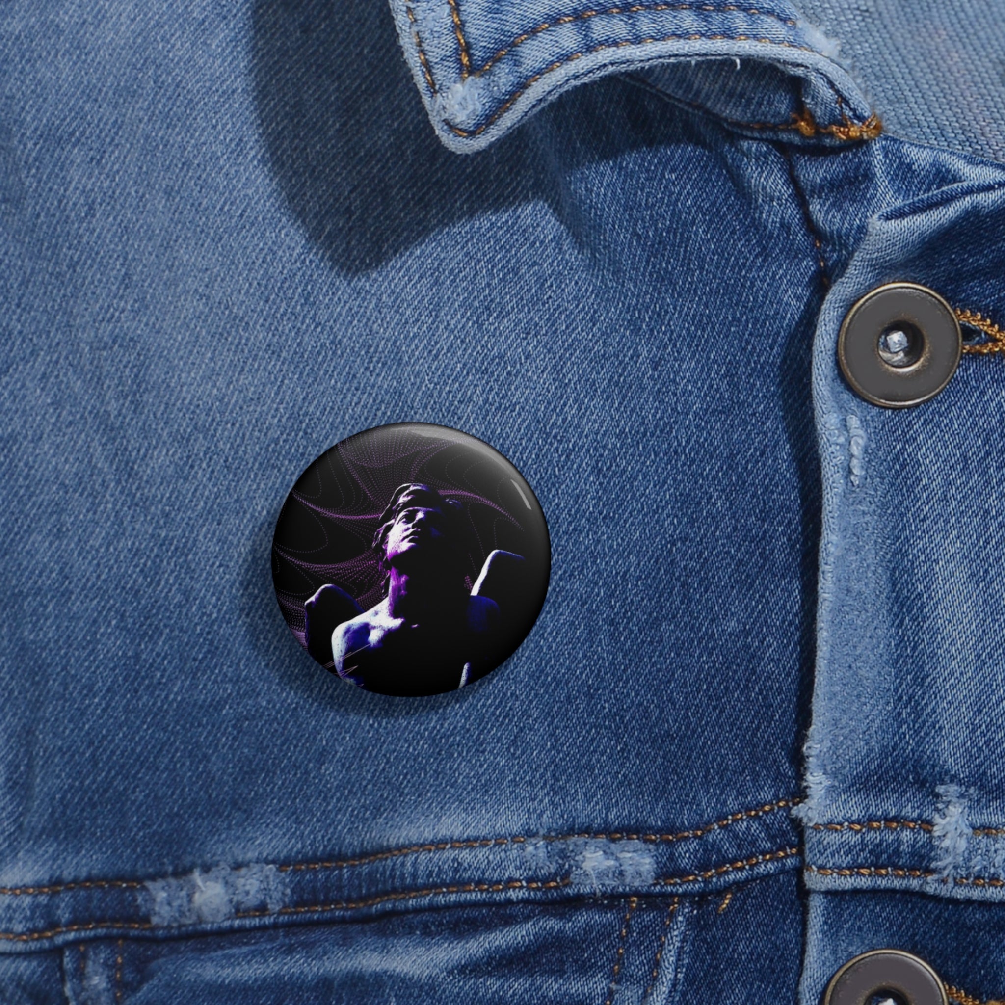 Skybound Pin - Fantasy Cloudscape Art Button
