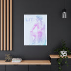 Lit Thinker Canvas Wall Art - Psychedelic Abstract Portrait Decor