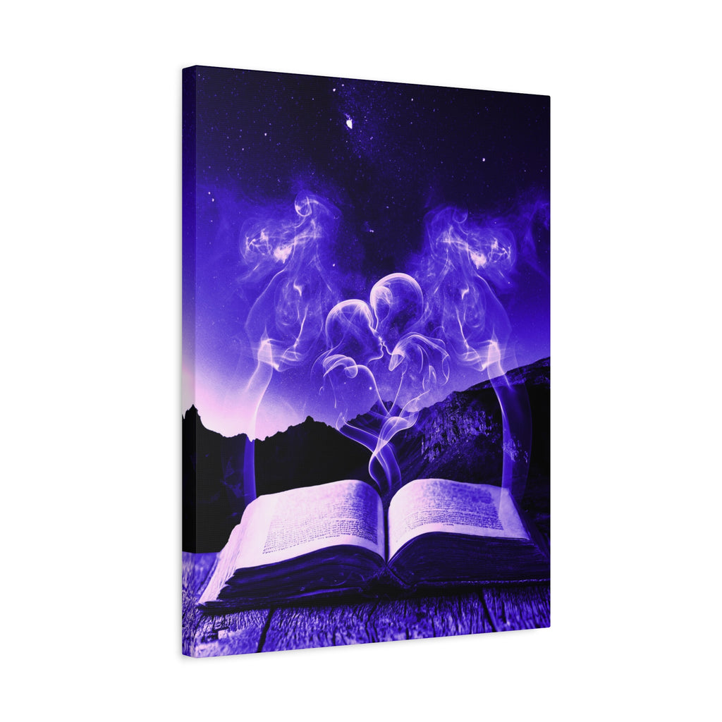 Magic Book Love Spell Canvas Wall Art - Witchy Fantasy Decor