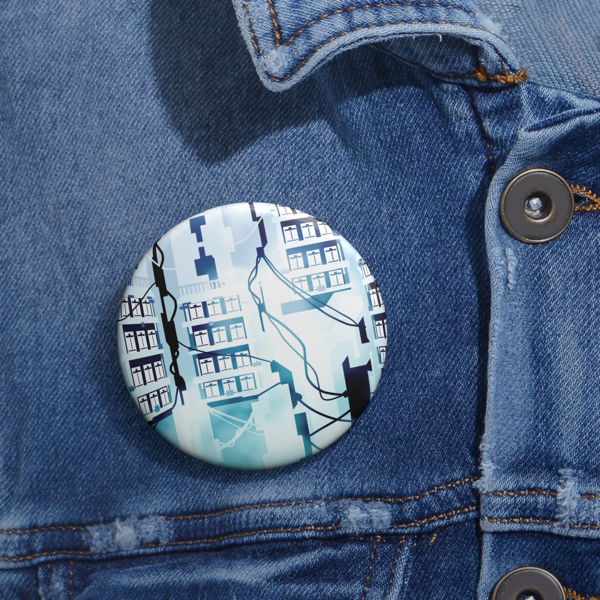 Memory Chamber Pin - Abstract Spiritual Art Button