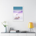 Mountain Spirit Framed Poster - Misty Landscape Nature Wall Art