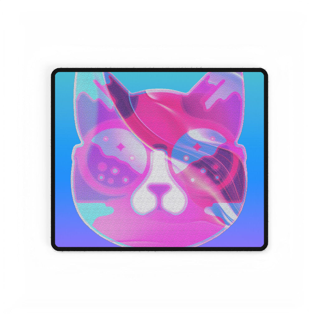 Lofi Cat Meow Desk Mat - Retro Anime Aesthetic Mouse Pad