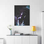 Skybound Canvas Wall Art - Surreal Angel Figure in the Clouds
