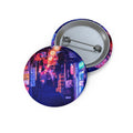 Japanese City Punk FX Pin - Neon Alley Art Button