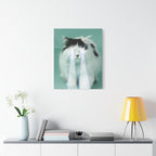 Laser Cat Canvas Wall Art - Funny Sci-Fi Space Feline Decor