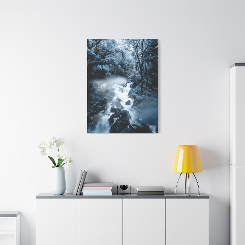 Frozen Forest Canvas Wall Art - Winter Wonderland Nature Decor