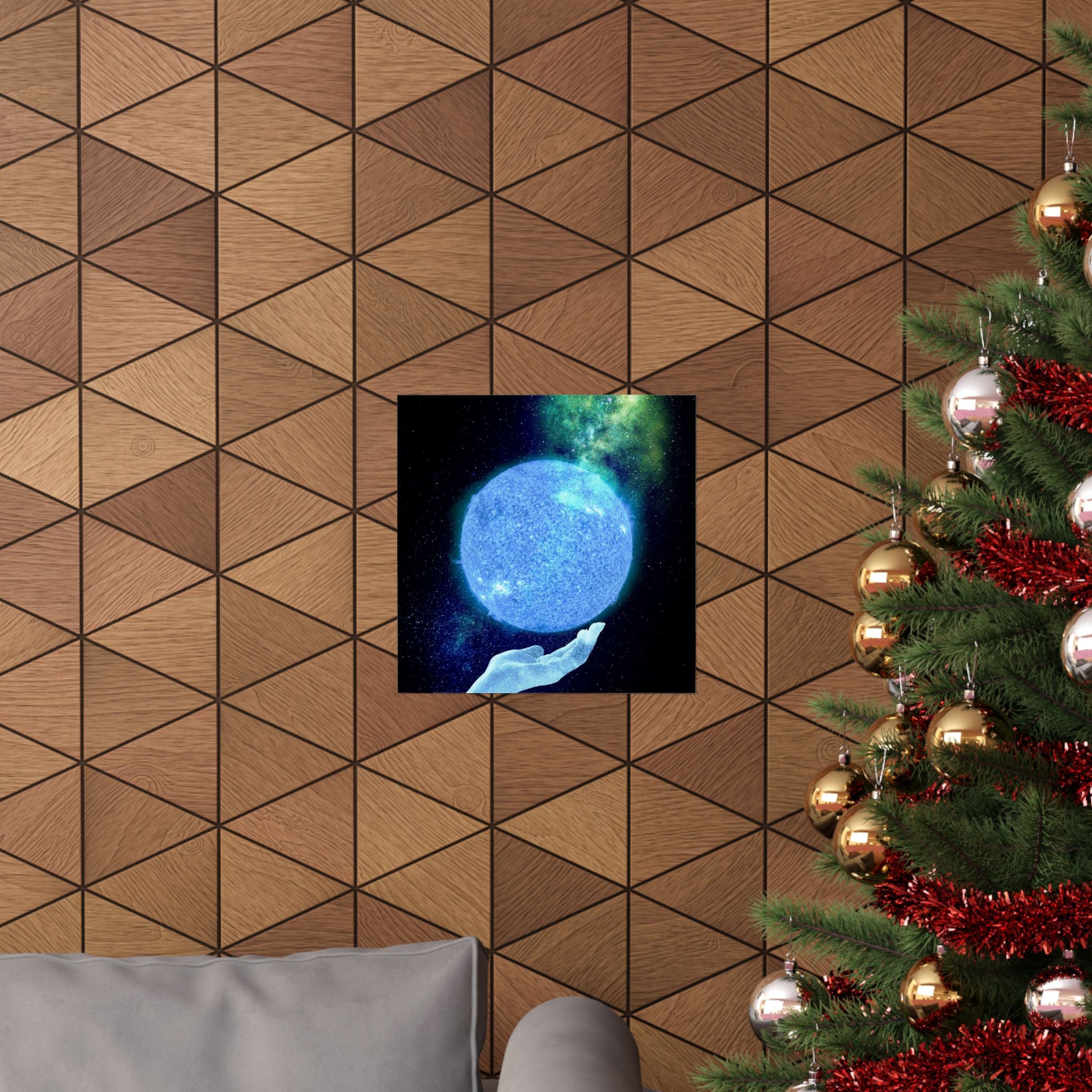 Solar Hand Poster - Abstract Spiritual Cosmic Art Print