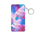 Trippy Pink and Blue Fractal Acrylic Charm Keychain