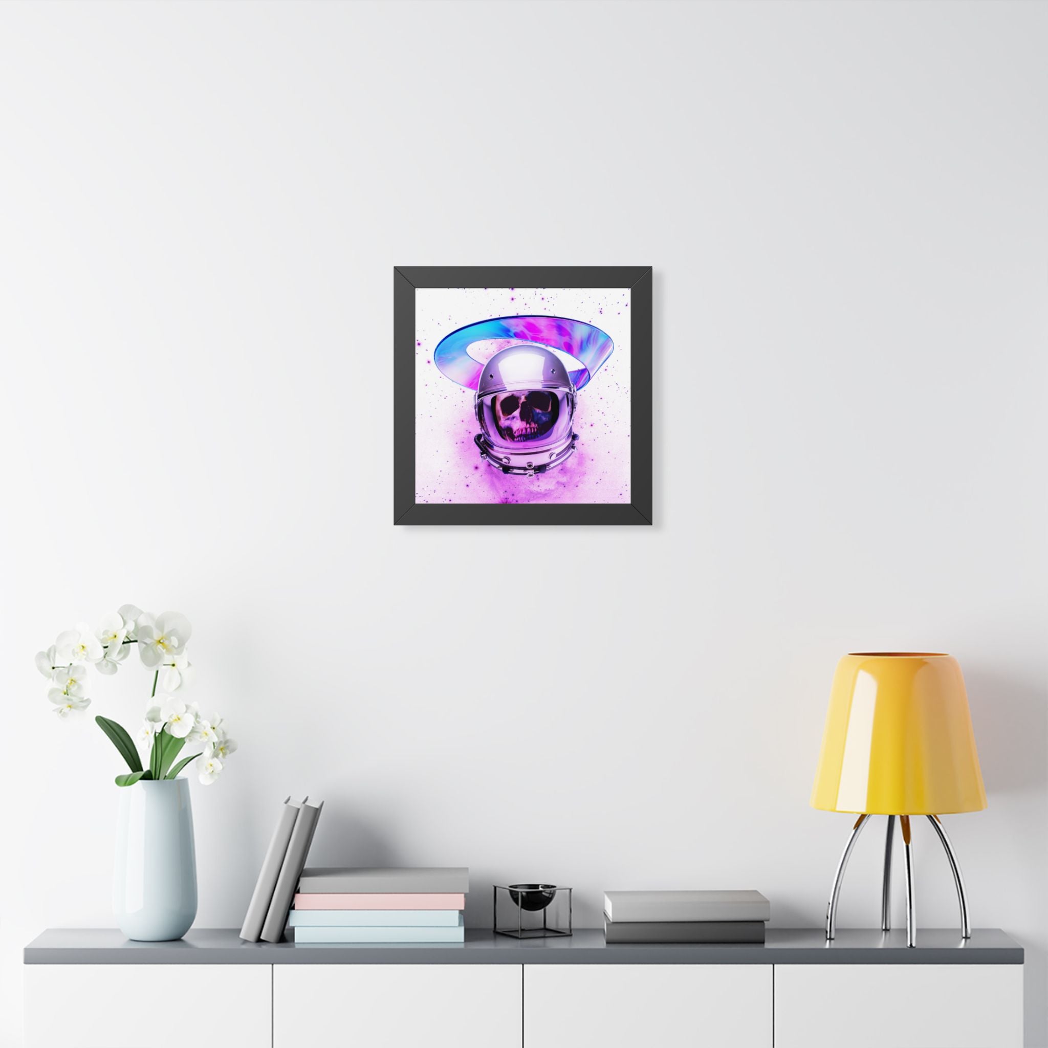 Astronaut Skeleton Skull Poster - Cosmic Space Skull Art