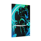 Grunge Paint Blast Canvas Wall Art - Abstract Graffiti Astronaut Decor