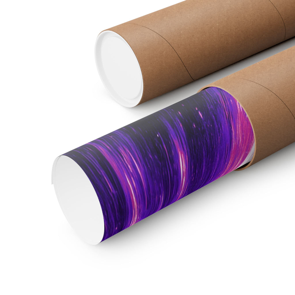 Purple Pink Wormhole Poster Print - Cosmic Vortex Art
