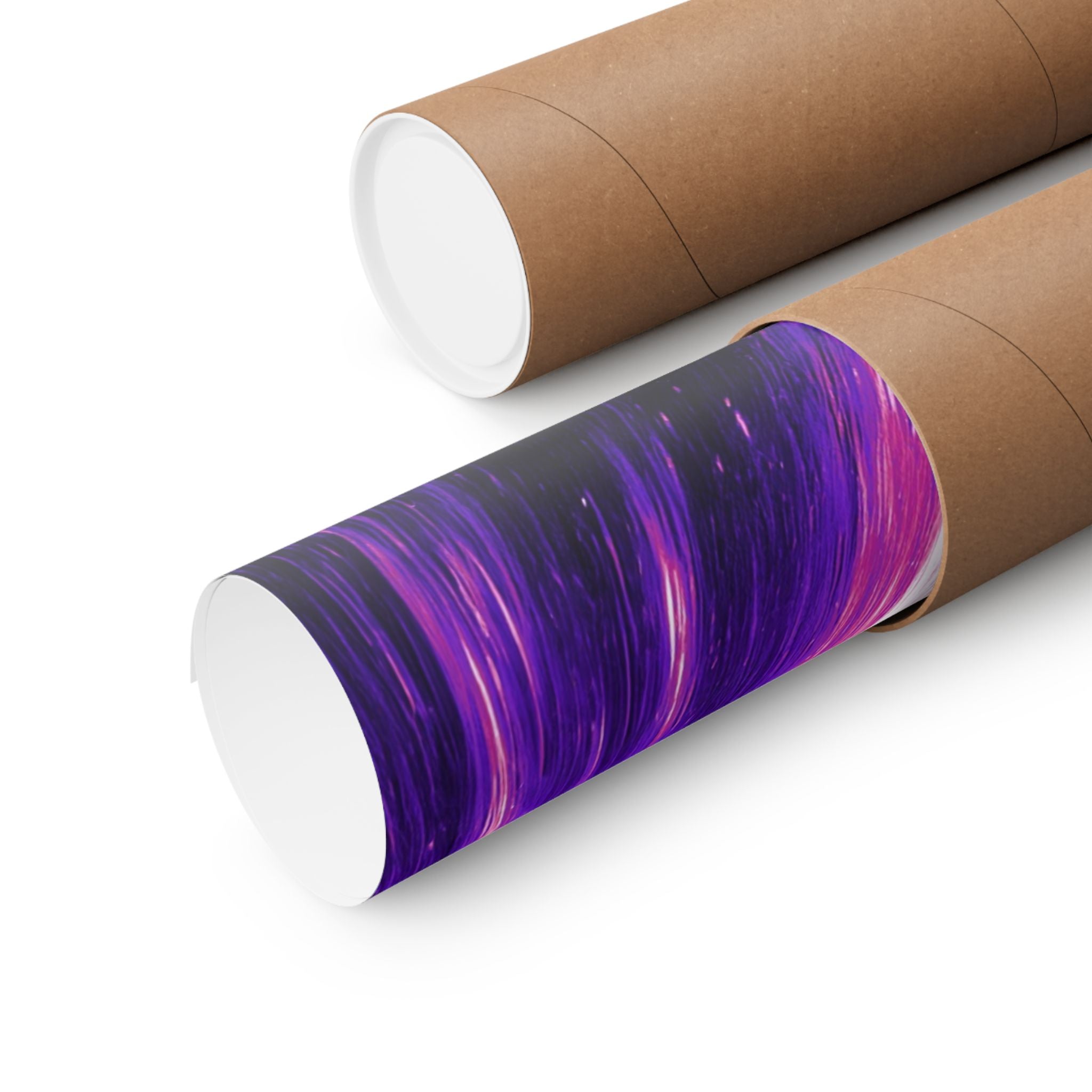 Purple Pink Wormhole Poster Print - Cosmic Vortex Art