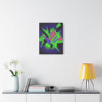 90s Paranoia Canvas Wall Art - Grunge Glitch Trippy Decor