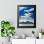 Star-Filled Shoreline Framed Vertical Poster - Stunning Ocean View Art for Home & Office Décor