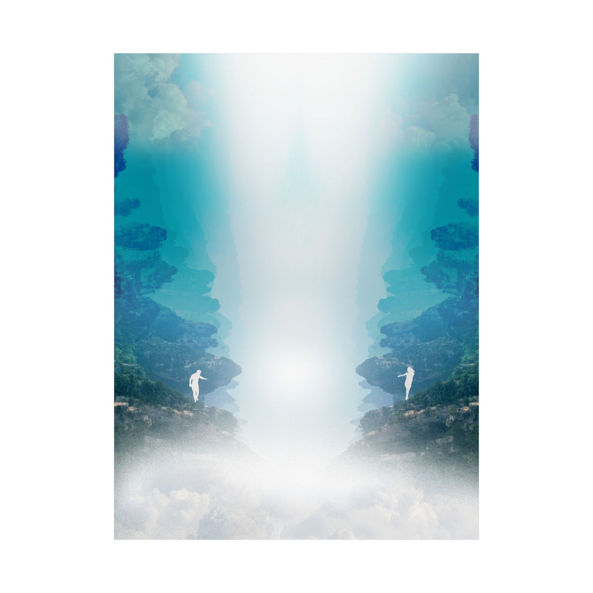 Lost Lovers Poster - Couple Surreal Landscape Art Print