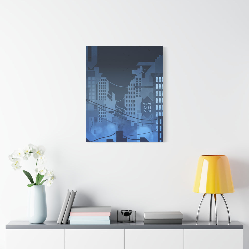 City Lights Nightscape Canvas Wall Art - Luminous Skyline Decor