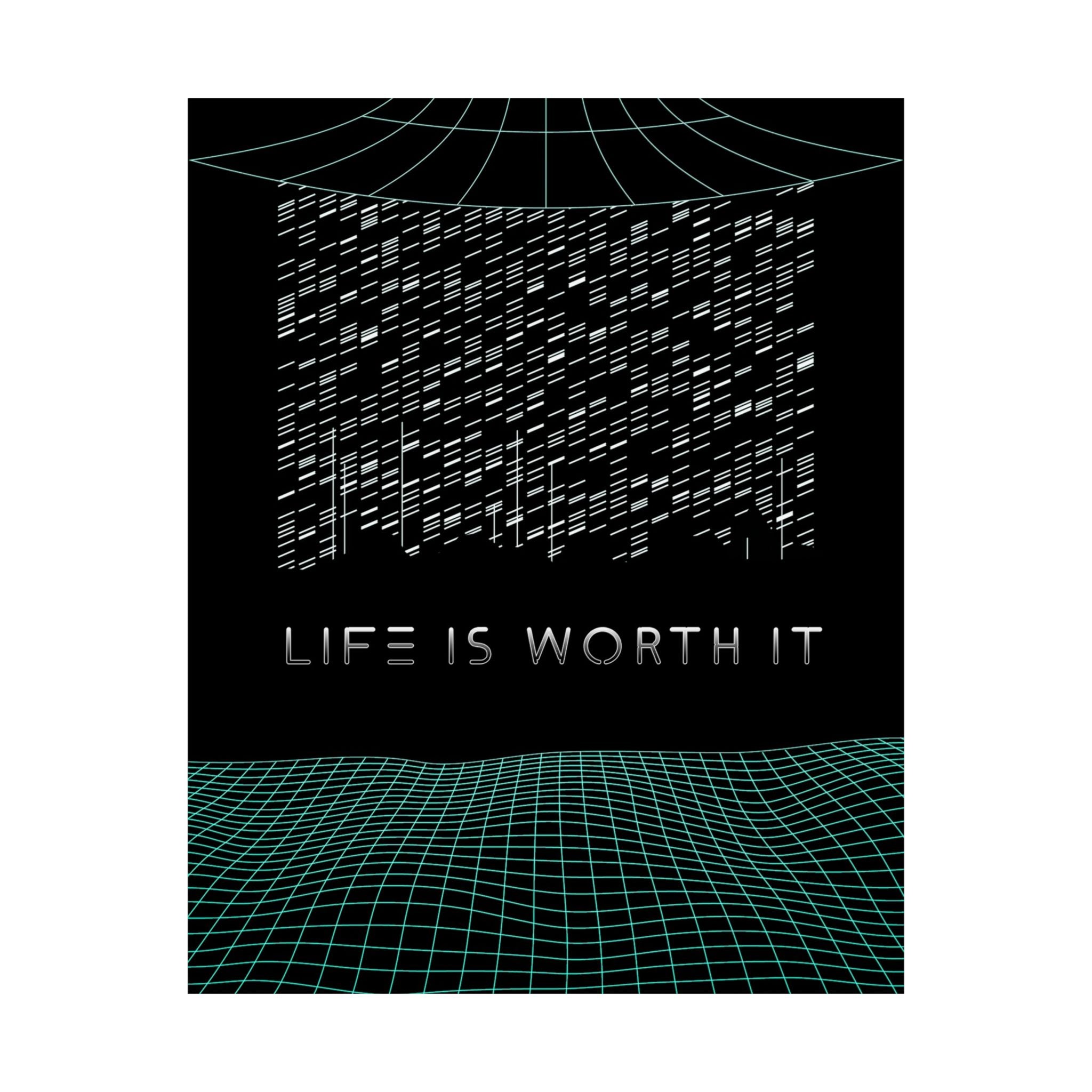 Life Is Worth It Poster - Modern Symbolic Art Print