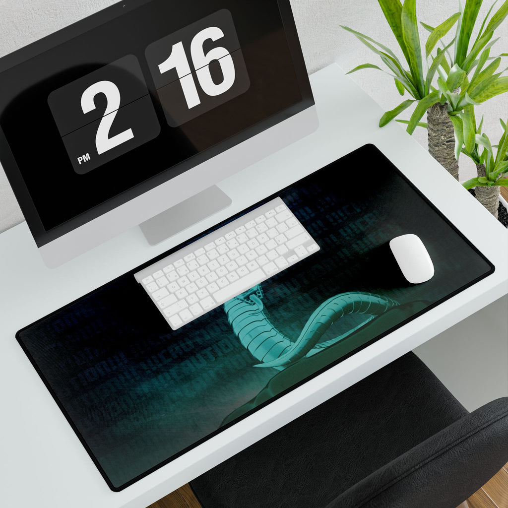 Snake Bite Desk Mat - Neon Viper Strike Tactical Mouse Pad
